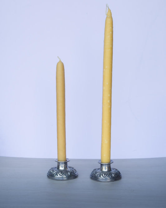 Pure Beeswax Candlelit Dinner Taper Candles (Pair)