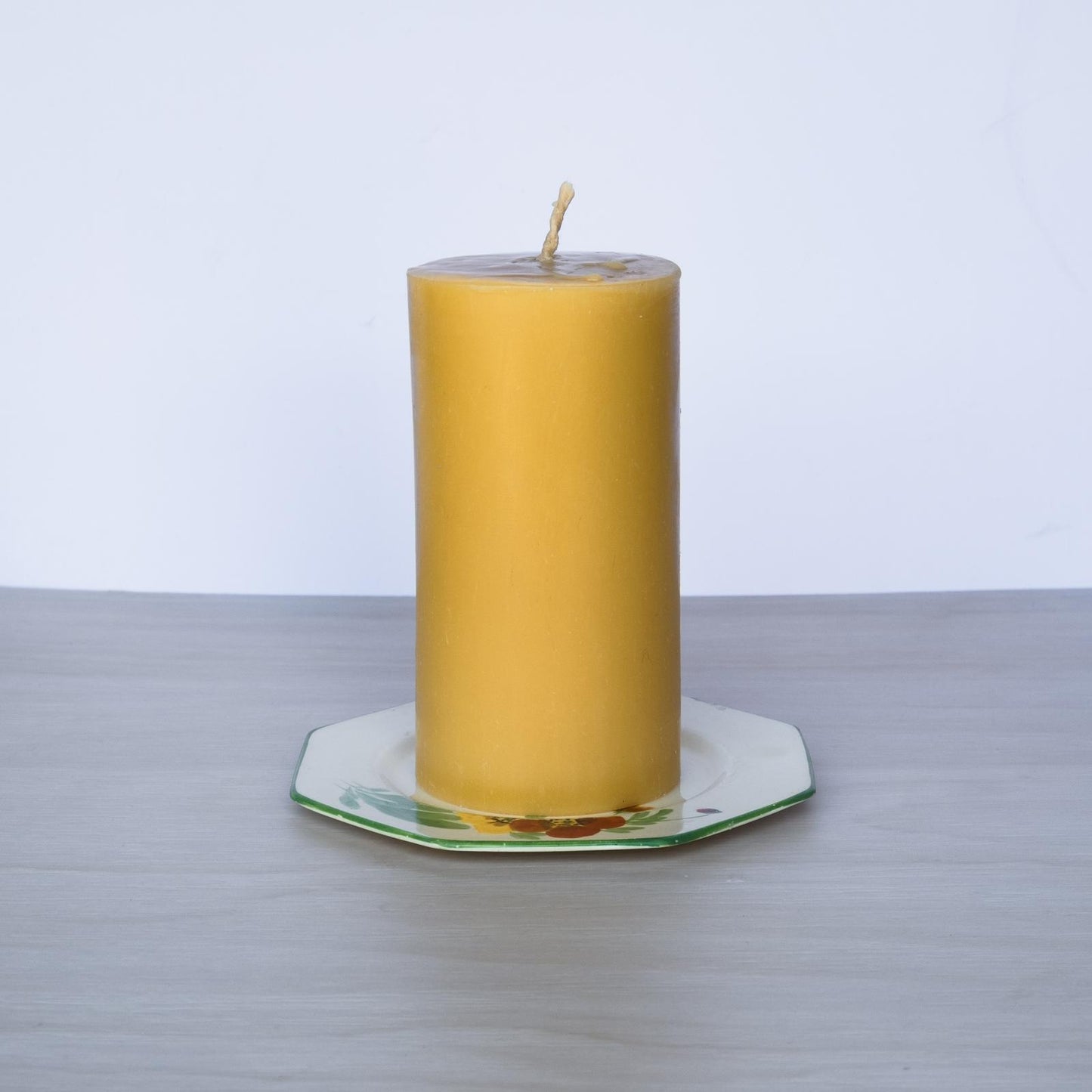 Beeswax Pillar candle -Amber and Musk